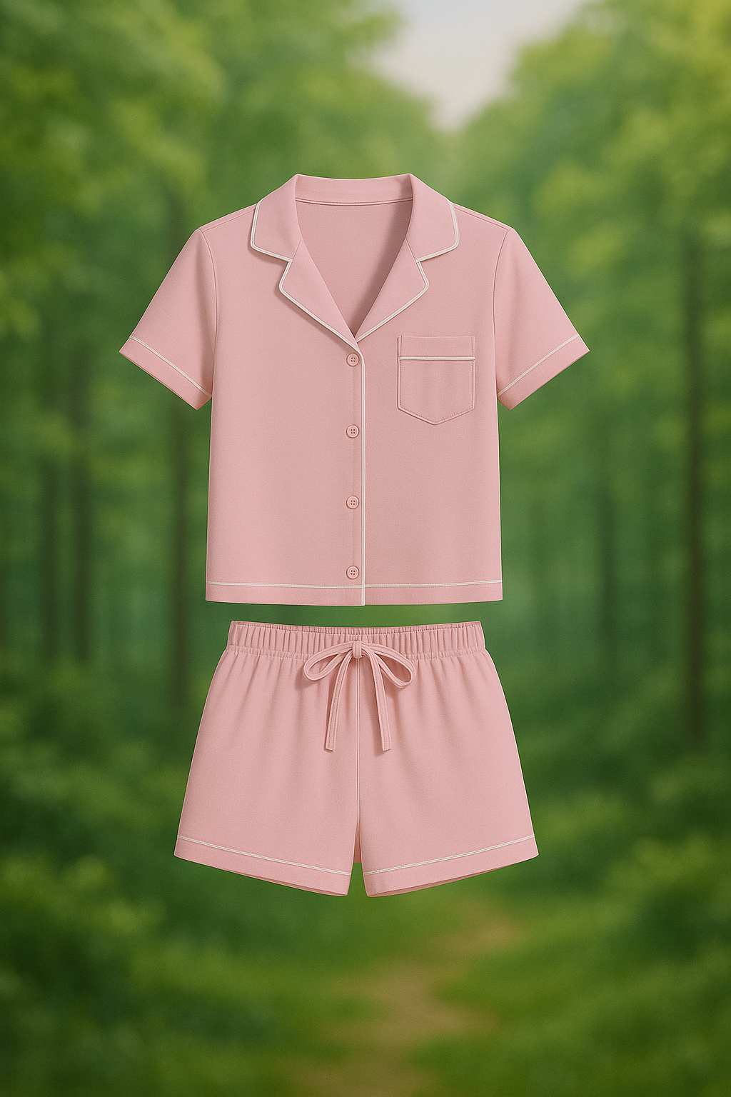 סט פיג'מה - שרוולים קצרים, מכנסיים קצרים
